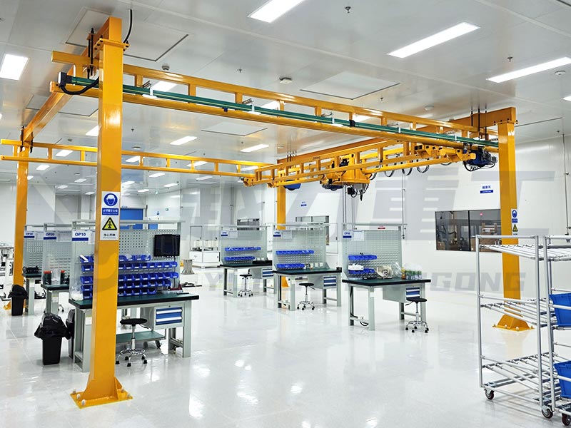 2噸剛性KBK起重機在上海某機器人工程組裝線中的應用